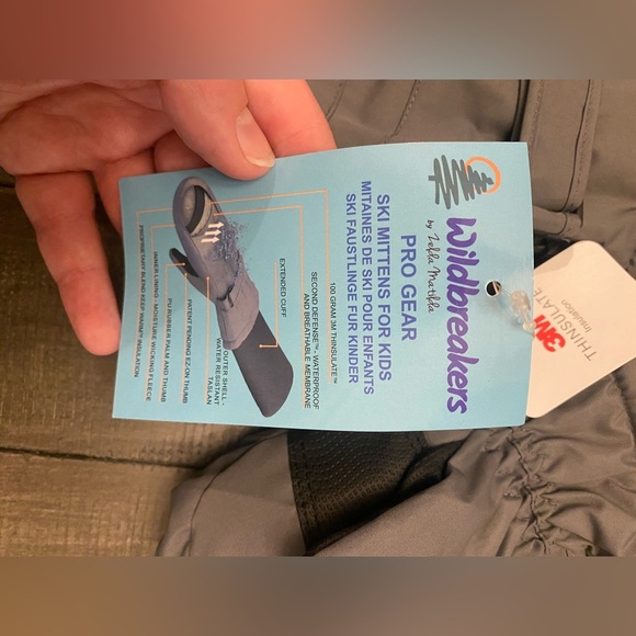 Wildbreakers by Zelda Matilda pro gear ski mittens for kids 1-2 years old gray - Picture 6 of 7